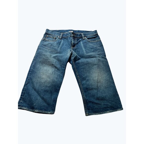 Ralph Lauren Denim Bermuda Shorts Womens Size 28 Medium Wash Distressed Casual